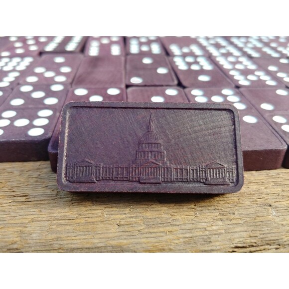 Vintage Double Nine Capitol Dominos By Halsam - Picture 8 of 10